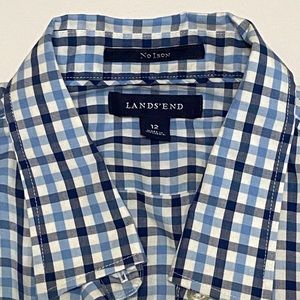 Lands End womens 3/4 sleeve patterned shirt